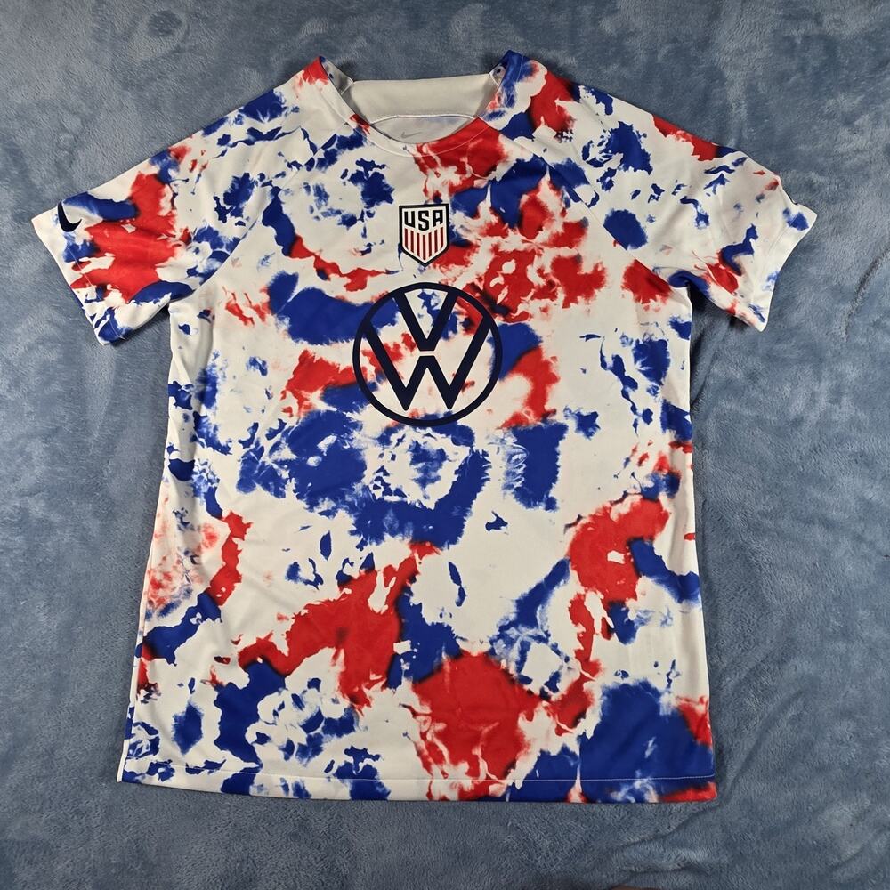 Nike USMNT USA 2022 World Cup Pre-Match Soccer Jersey Dri-FIT Men’s L